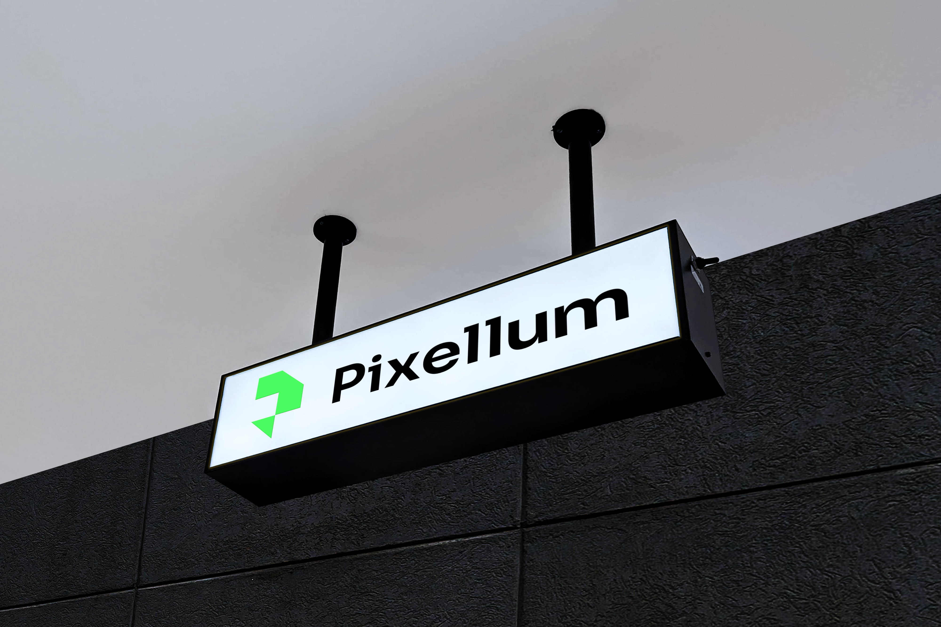 Pixellum sign mockup